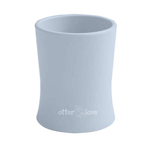 natural grip silicone baby cup tiny toddler training cup - cloud
