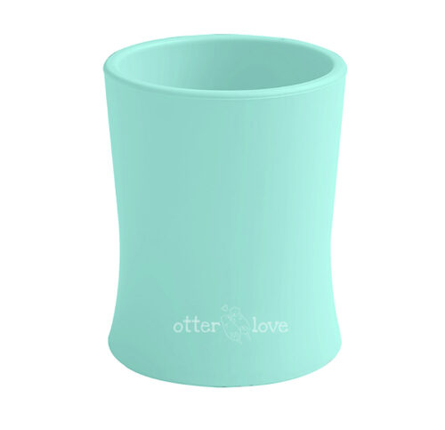 natural grip silicone baby cup tiny toddler training cup - green