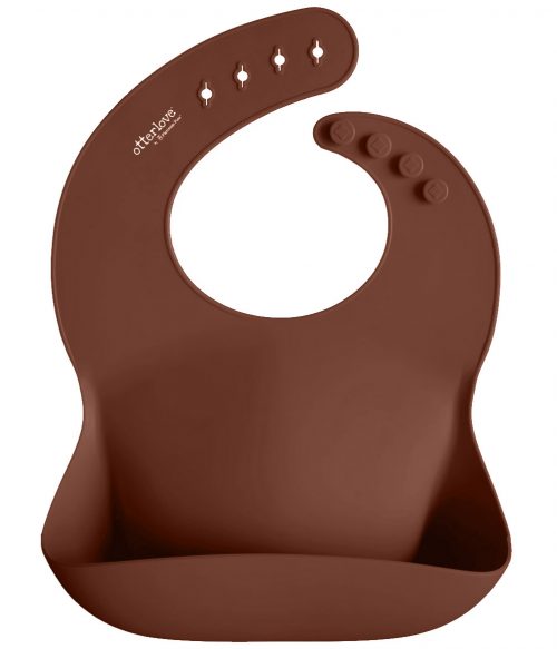 Silicone Bib - Single - Chestnut