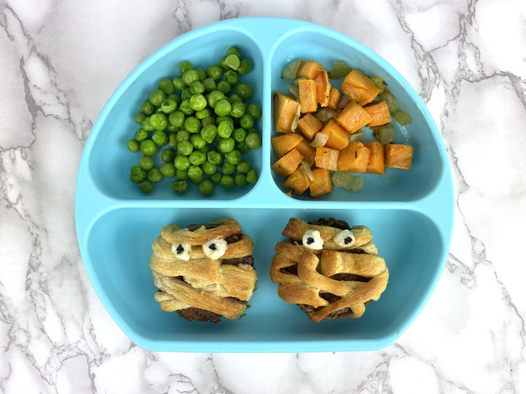 fun toddler food ideas halloween mummy sausages 