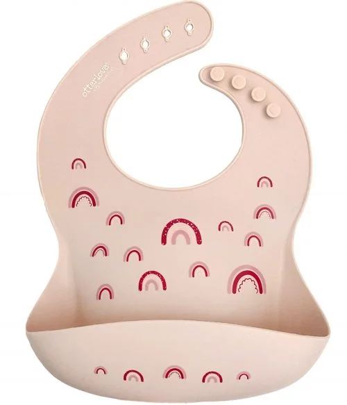 Silicone Bib - Single - Warm Print