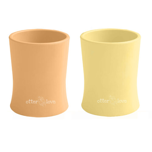 natural grip silicone baby cup tiny toddler training cup - sunshine