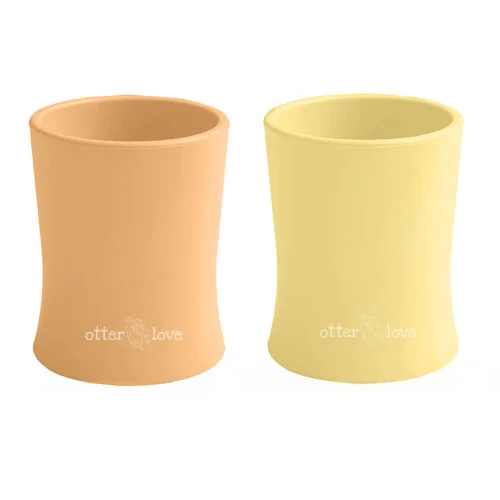 natural grip silicone baby cup tiny toddler training cup - sunshine