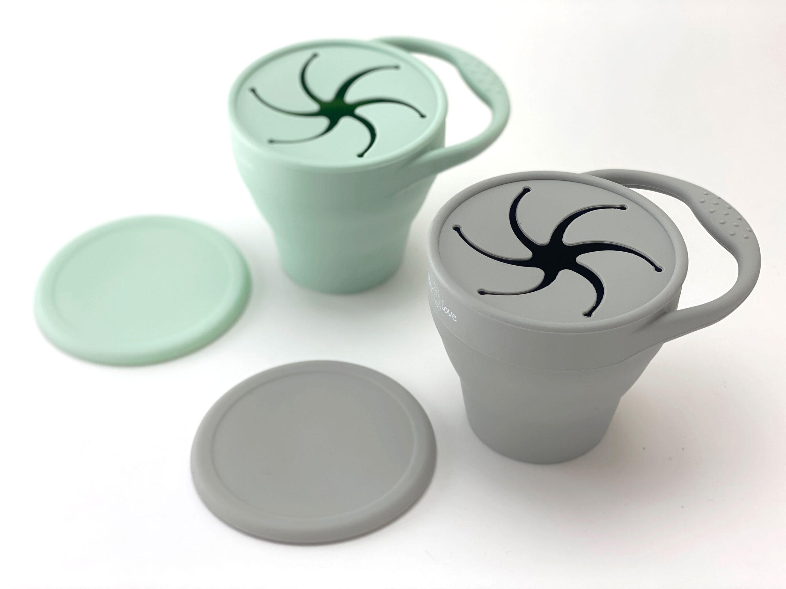 Collapsable Silicone Snack Cups - Sage & Sand