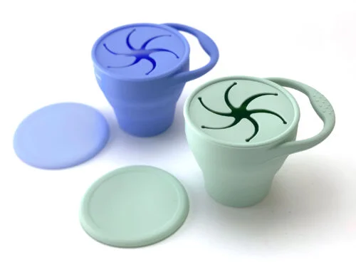 otterlove silicone snack cups - sage & veri peri