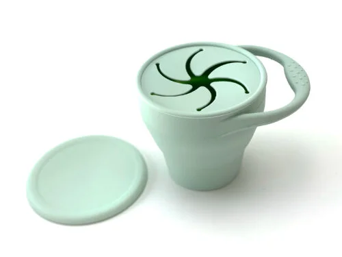 otterlove silicone snack cup sage