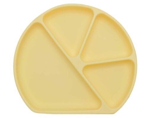 4 section divided silicone suction plate - sunshine