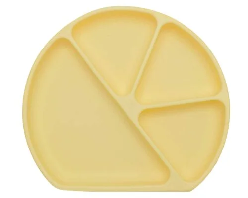 4 section divided silicone suction plate - sunshine