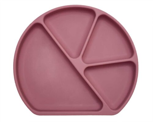4 section divided silicone suction plate - woodchuck