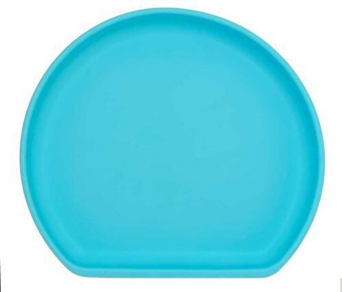 undivided silicone suction plate - blue